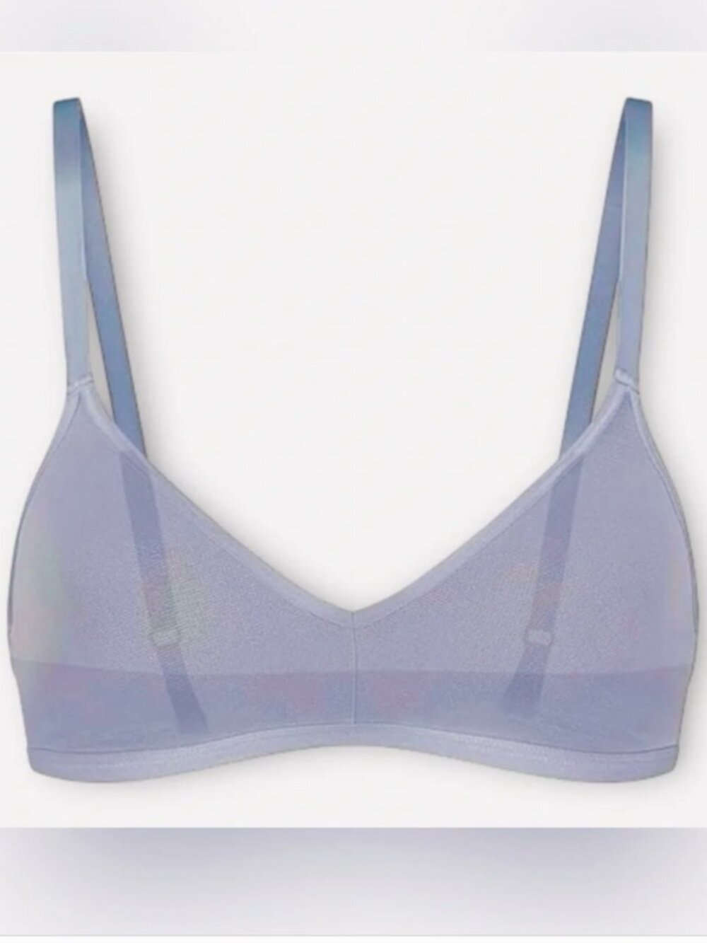Quince Belgian Mesh Sheer Bralette in Slate Size XS